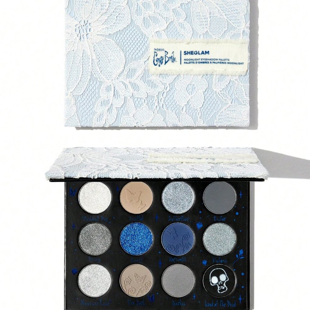 SHEGLAM Corpse Bride Moonlight Eyeshadow Palette Gift White Brown Blue NIB